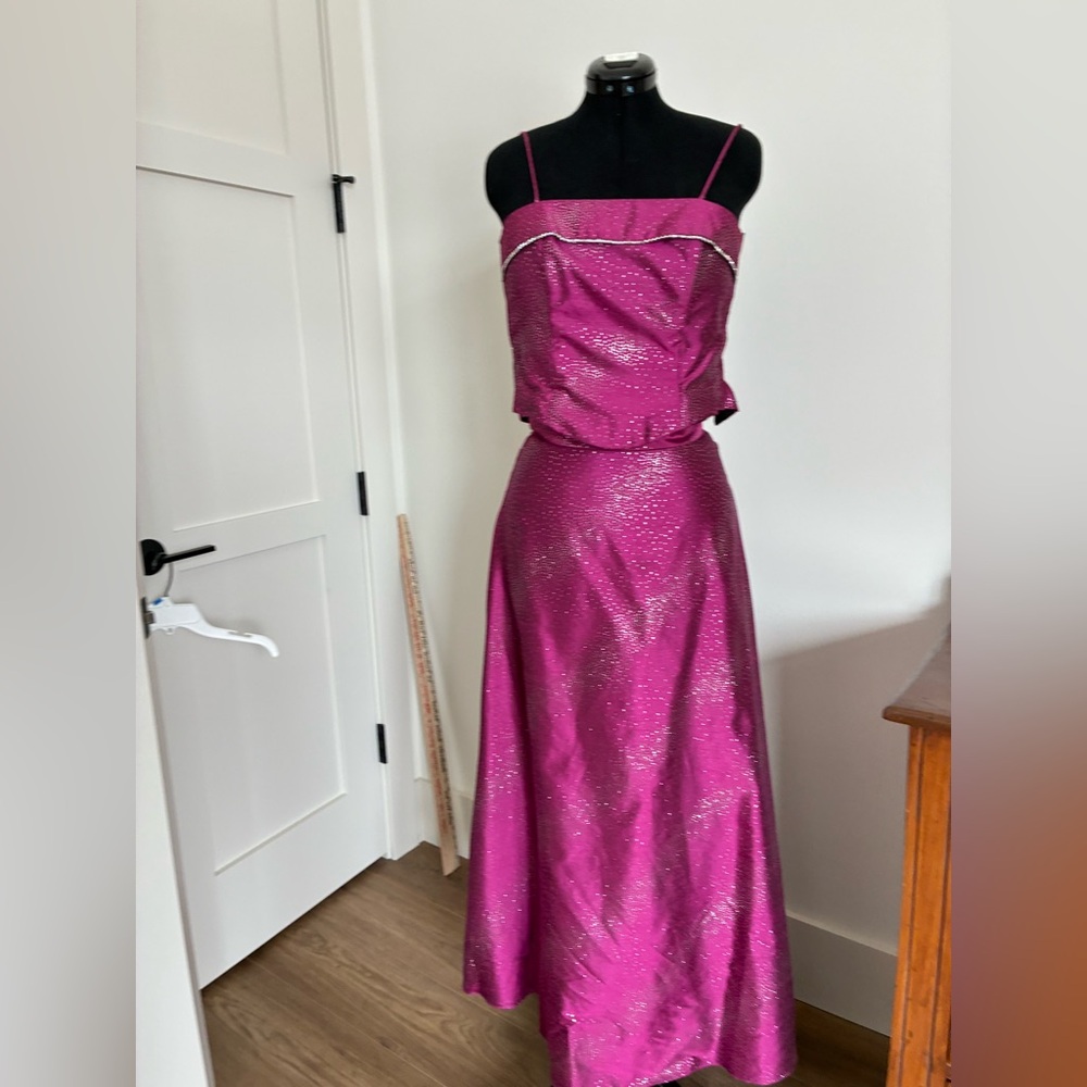 Sparkling Pink 2 Piece Gown